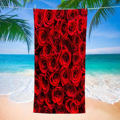 Rose Large Beach Towel Quick Dry Sand Sun Protection Thin Yoga Mat