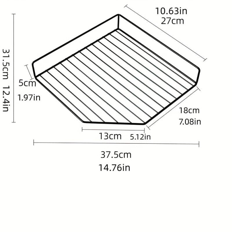 Minimalist Corner Shelf with Hooks for Bathroom Kitchen