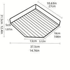 Minimalist Corner Shelf with Hooks for Bathroom Kitchen