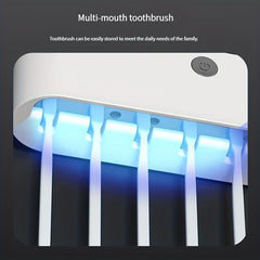 Wall Mounted Toothbrush Holder with Toothpaste Dispenser