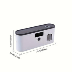Wall Mounted Toothbrush Holder with Toothpaste Dispenser