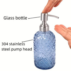 16Oz Glass Soap Dispenser with Stainless Steel Pump