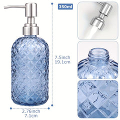 16Oz Glass Soap Dispenser with Stainless Steel Pump