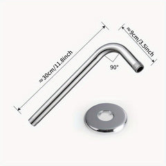 1pc Stainless Steel Shower Arm Wall Mounted Extended Cross Bar Silver