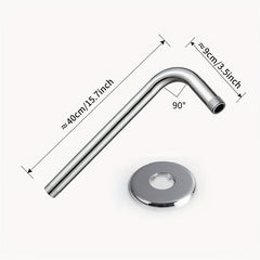1pc Stainless Steel Shower Arm Wall Mounted Extended Cross Bar Silver