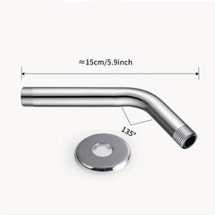 1pc Stainless Steel Shower Arm Wall Mounted Extended Cross Bar Silver