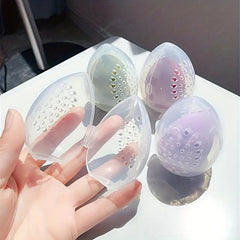 Makeup Sponge Storage Case Dustproof Beauty Sponge Holder Travel Portable Box