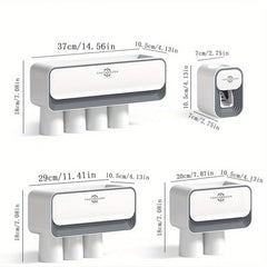Toothbrush Holder With Gargle Cup Automatic Toothpaste Dispenser