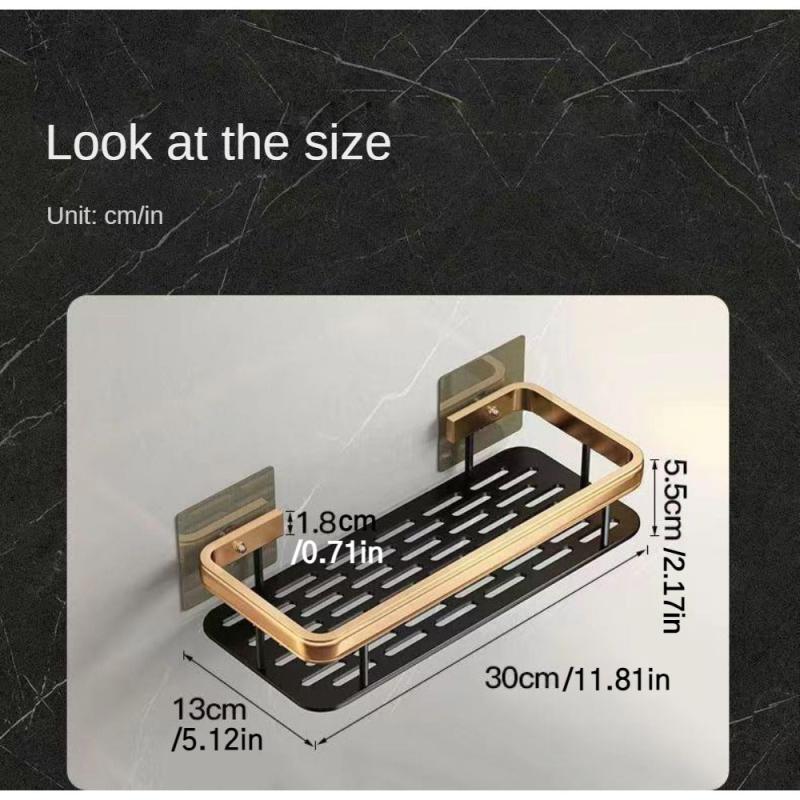 Bathroom Storage Rack Punch Wall Mounted Organizer