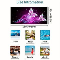 Butterfly Beach Towel Soft Absorbent Lightweight