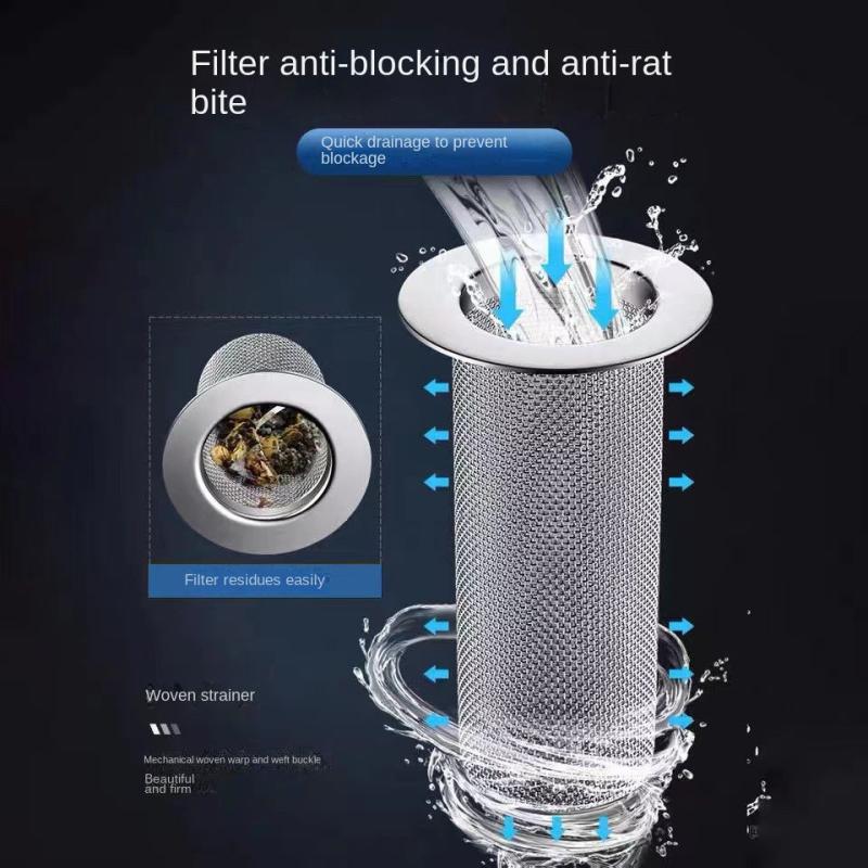Stainless Steel Drain Filter Anti Clog Stopper Mesh Basket Hair Catcher