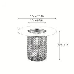 Stainless Steel Drain Filter Anti Clog Stopper Mesh Basket Hair Catcher