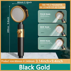 Green High Pressure Spinning Water Saving Shower Head