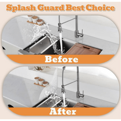 2pcs Acrylic Shower Splash Guard Transparent Sink Shield
