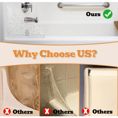 2pcs Acrylic Shower Splash Guard Transparent Sink Shield