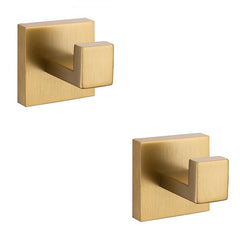 2pcs Stainless Steel Towel Hook Bathroom Wall Mounted Robe Hook