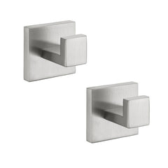 2pcs Stainless Steel Towel Hook Bathroom Wall Mounted Robe Hook