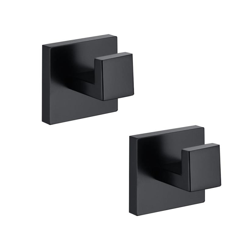 2pcs Stainless Steel Towel Hook Bathroom Wall Mounted Robe Hook