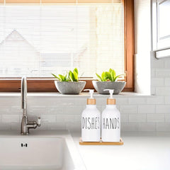 2pcs 500ml Pump Soap Bottle Set for Bathroom