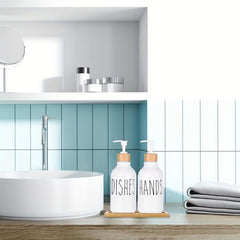 2pcs 500ml Pump Soap Bottle Set for Bathroom