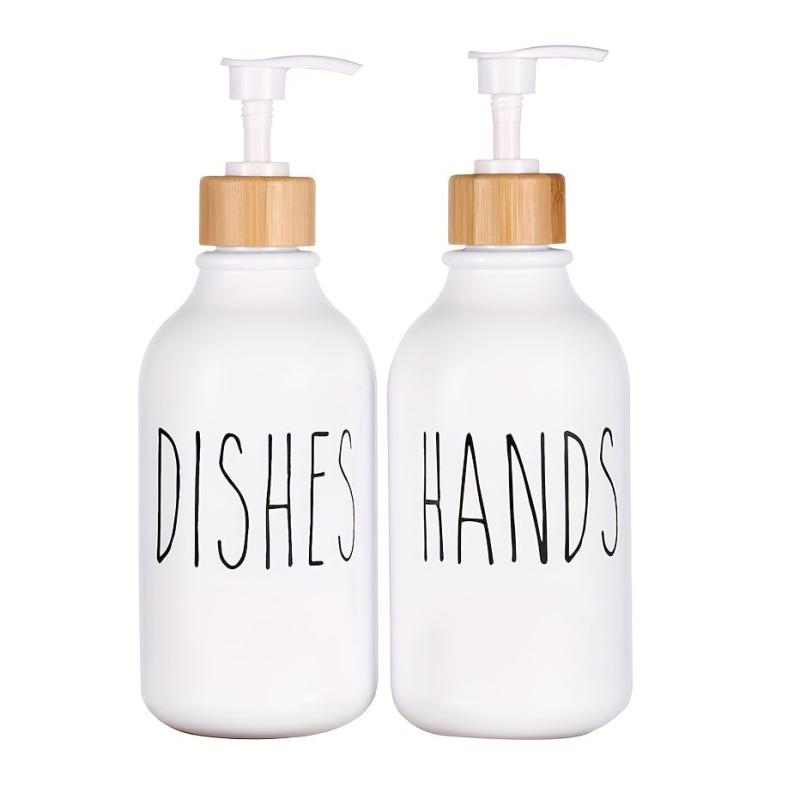 2pcs 500ml Pump Soap Bottle Set for Bathroom