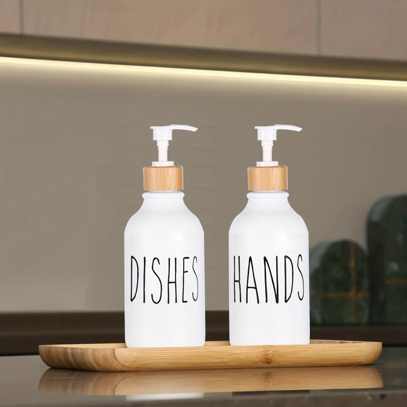 2pcs 500ml Pump Soap Bottle Set for Bathroom