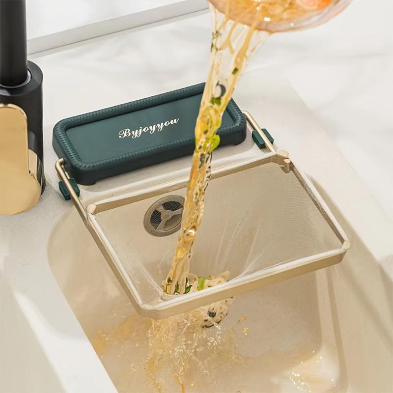 1pc Folding Sink Filter Rack Kitchen Filter Basket Multifunctional