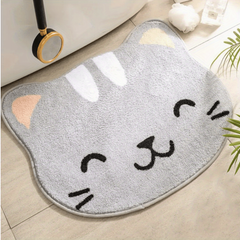 Animal Pattern Cashmere Bath Rug Non-slip Bathroom Mat