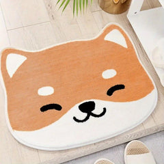 Animal Pattern Cashmere Bath Rug Non-slip Bathroom Mat