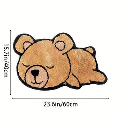 Animal Pattern Cashmere Bath Rug Non-slip Bathroom Mat
