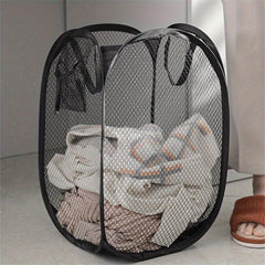 Large Mesh Laundry Basket Foldable Dirty Clothes Storage Basket