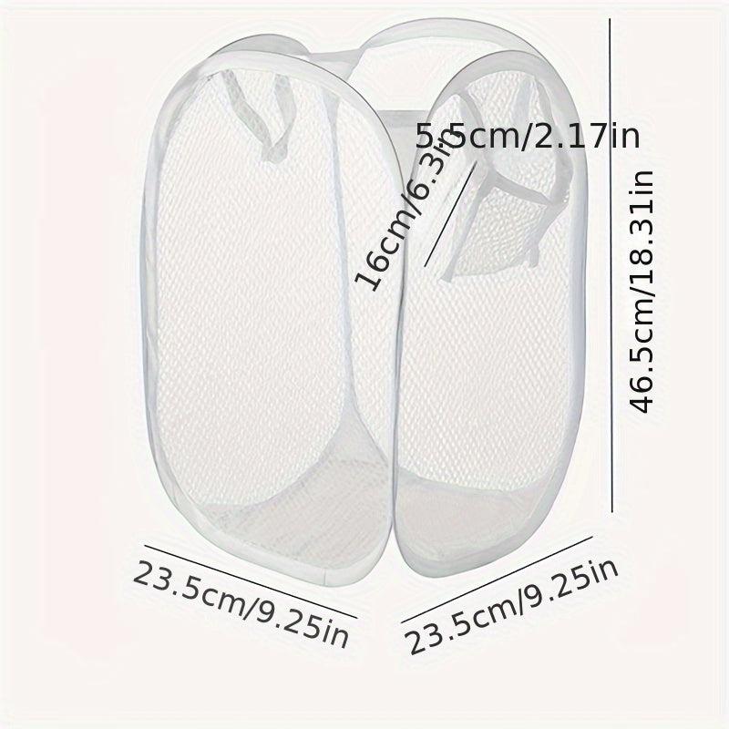 Large Mesh Laundry Basket Foldable Dirty Clothes Storage Basket