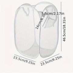 Large Mesh Laundry Basket Foldable Dirty Clothes Storage Basket