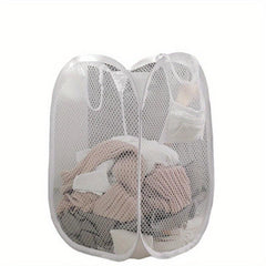 Large Mesh Laundry Basket Foldable Dirty Clothes Storage Basket