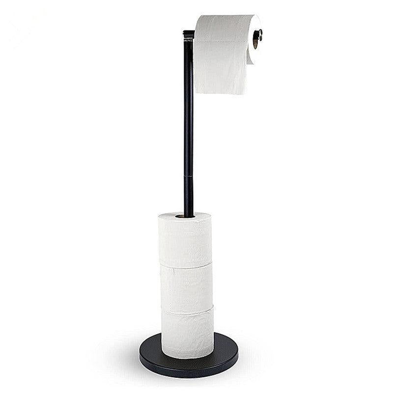 Modern Brushed Nickel Toilet Paper Holder Stand With Storage