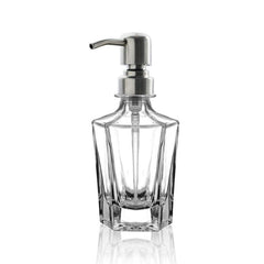 Antique Glass Soap Dispenser w/ Stainless Steel Pump