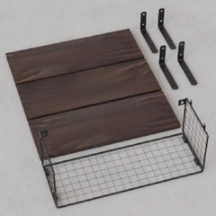 3pcs Wall Mounted Floating Shelves Bathroom Storage Baskets