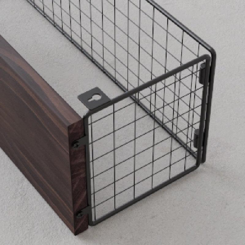 3pcs Wall Mounted Floating Shelves Bathroom Storage Baskets