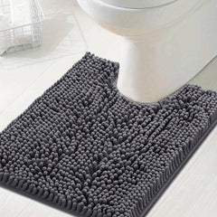 Soft Shaggy Chenille Bathroom Mat Non Slip 20x24in