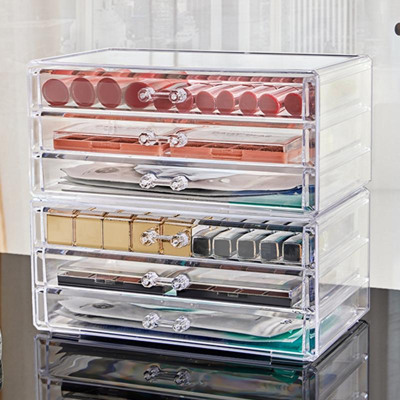 Acrylic Lipstick Storage Box Drawer Makeup Rack