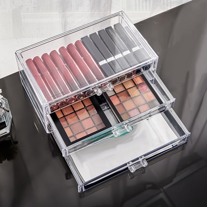 Acrylic Lipstick Storage Box Drawer Makeup Rack