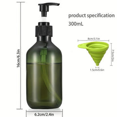 3pcs Plastic Lotion Bottle With Pump Bathroom Liquid Soap Dispenser