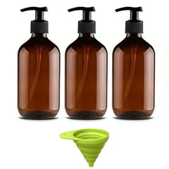 3pcs Plastic Lotion Bottle With Pump Bathroom Liquid Soap Dispenser