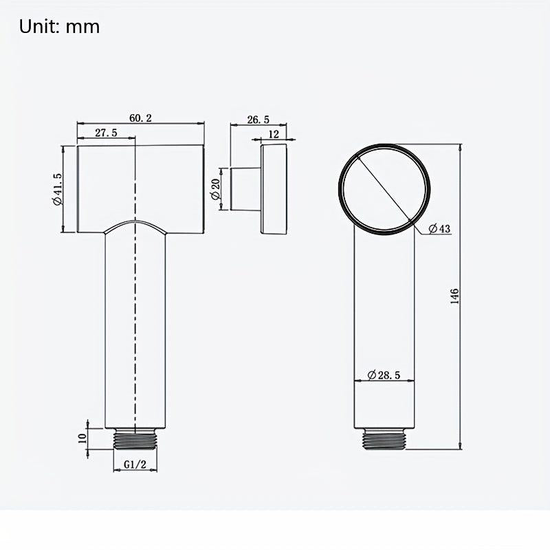 Toilet Magnetic Suction Spray Gun Nozzle