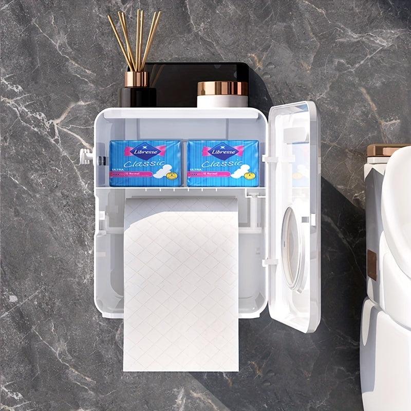 Bathroom Tissue Storage Box Toilet Roll Paper Holder Wall Mounted Dispenser