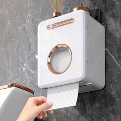 Bathroom Tissue Storage Box Toilet Roll Paper Holder Wall Mounted Dispenser