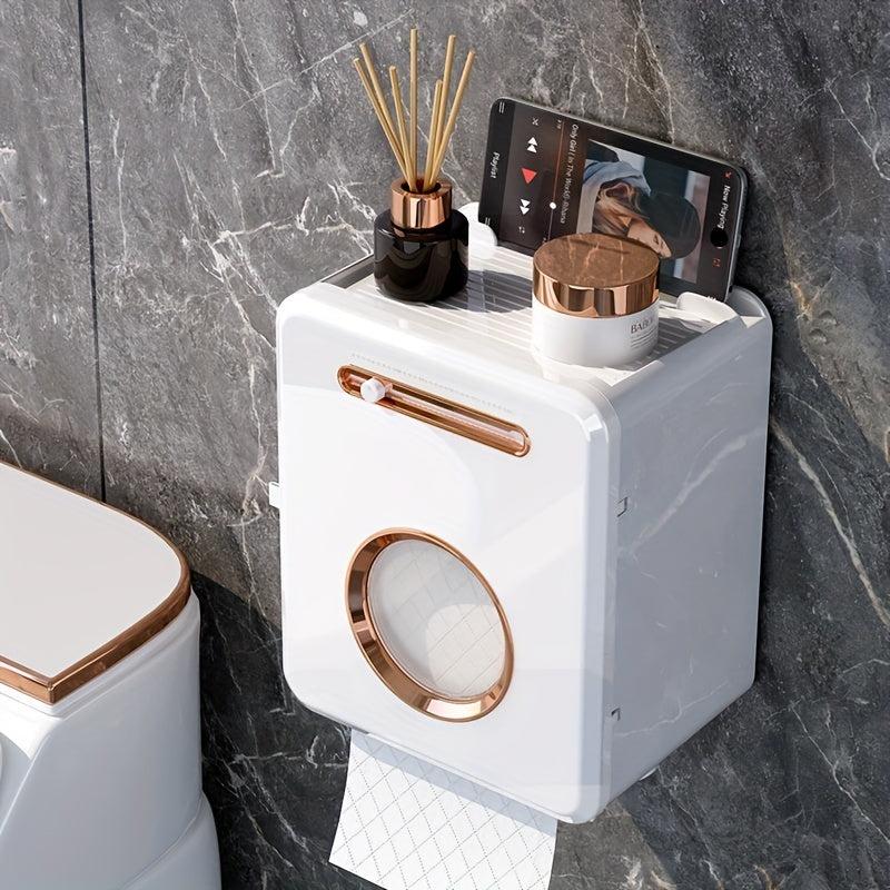 Bathroom Tissue Storage Box Toilet Roll Paper Holder Wall Mounted Dispenser