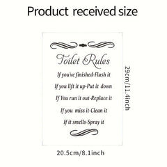 Self Adhesive Toilet Lid Decal - Decorative Slogan Graphic for Bathroom