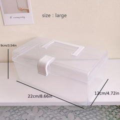 Clear Plastic Storage Box Dustproof Portable Jewelry Organizer with Lid