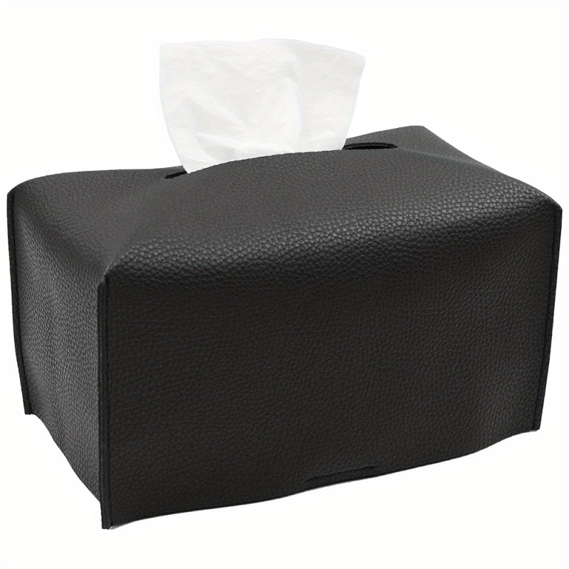 Modern Decorative PU Tissue Box Cover for Living Room Office Desk